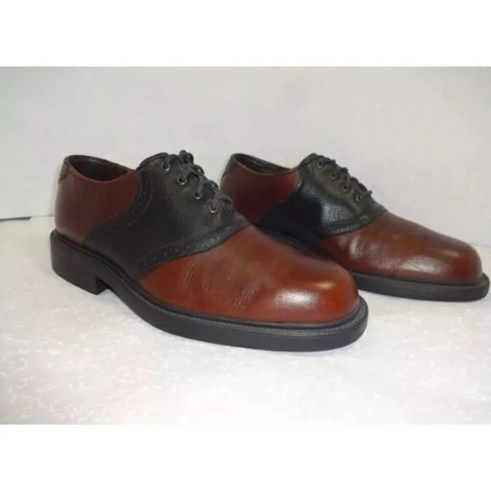 Sebago Mens Size 9M Brown Black‎ Leather Wingtip Oxford Dress Shoes 1016548S